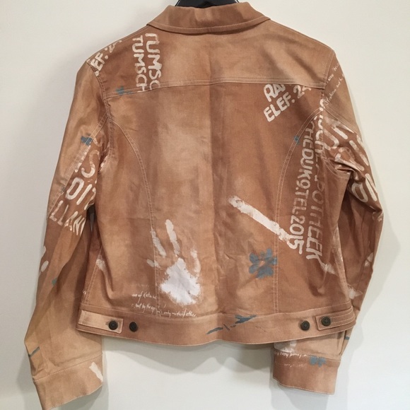 MAGDA ROSE Vienna Printed Jacket, Size 44, Tan - Picture 2 of 4